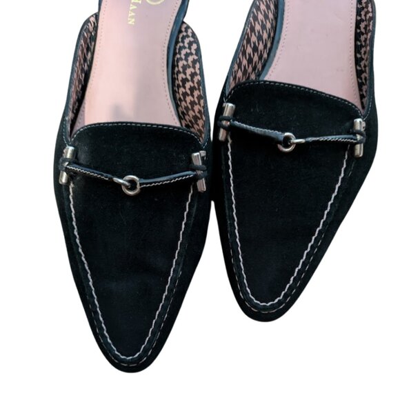COLE HAAN Black Suede Mules Vintage size 6 - Picture 5 of 6